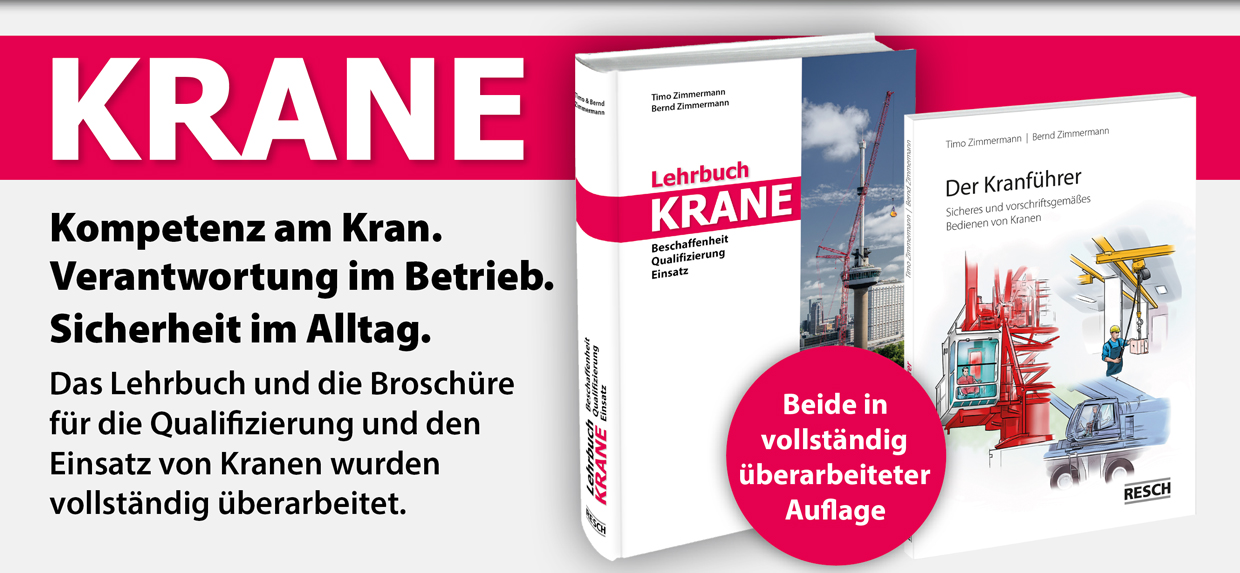 Das Lehrbuch für die Qualifizierung / Ausbildung von Kranführern und den Einsatz von Kranen, Staplerschein Staplerschein, Staplerfahrer, Kranführer, Kranschein, Lehrbuch KRANE, Gabelstapler,Geräteführer, Ausbilder